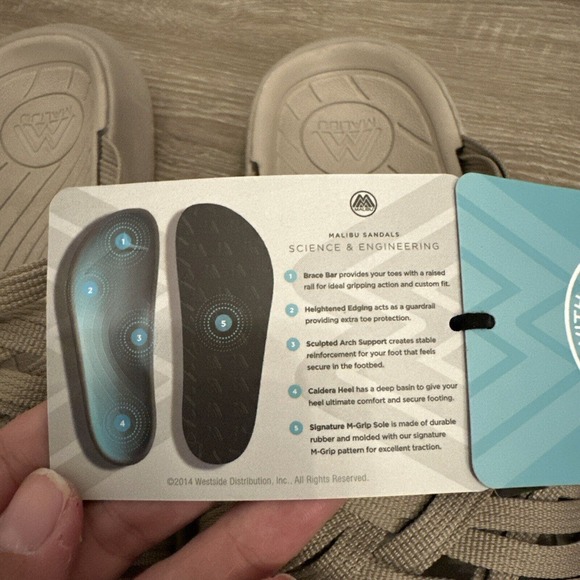 Malibu Sandals Zuma II Sand Sandal TDY Webbing Mens 9 New - Picture 6 of 9